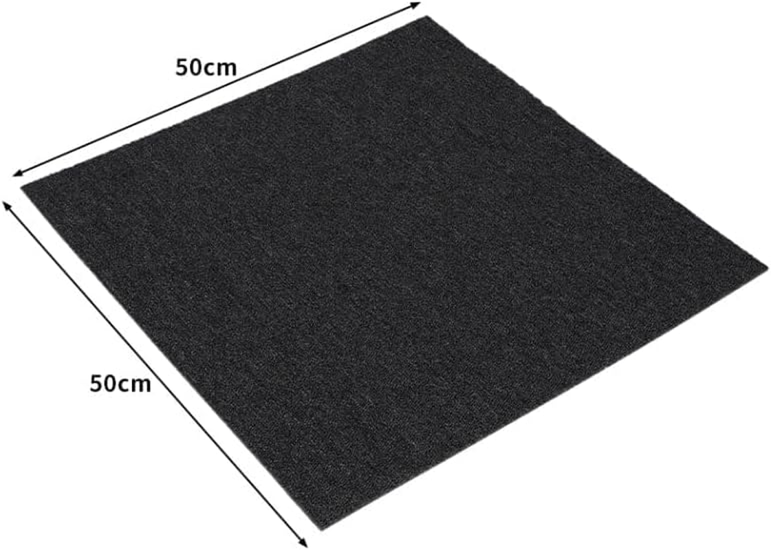 Marlow 20X Carpet Tiles Area Rugs 5M2 Box Heavy Commercial Retail Non-Slip Backing Protector Mat Office Home Flooring Soft Mildew Stain Resistant(Black) image number 4