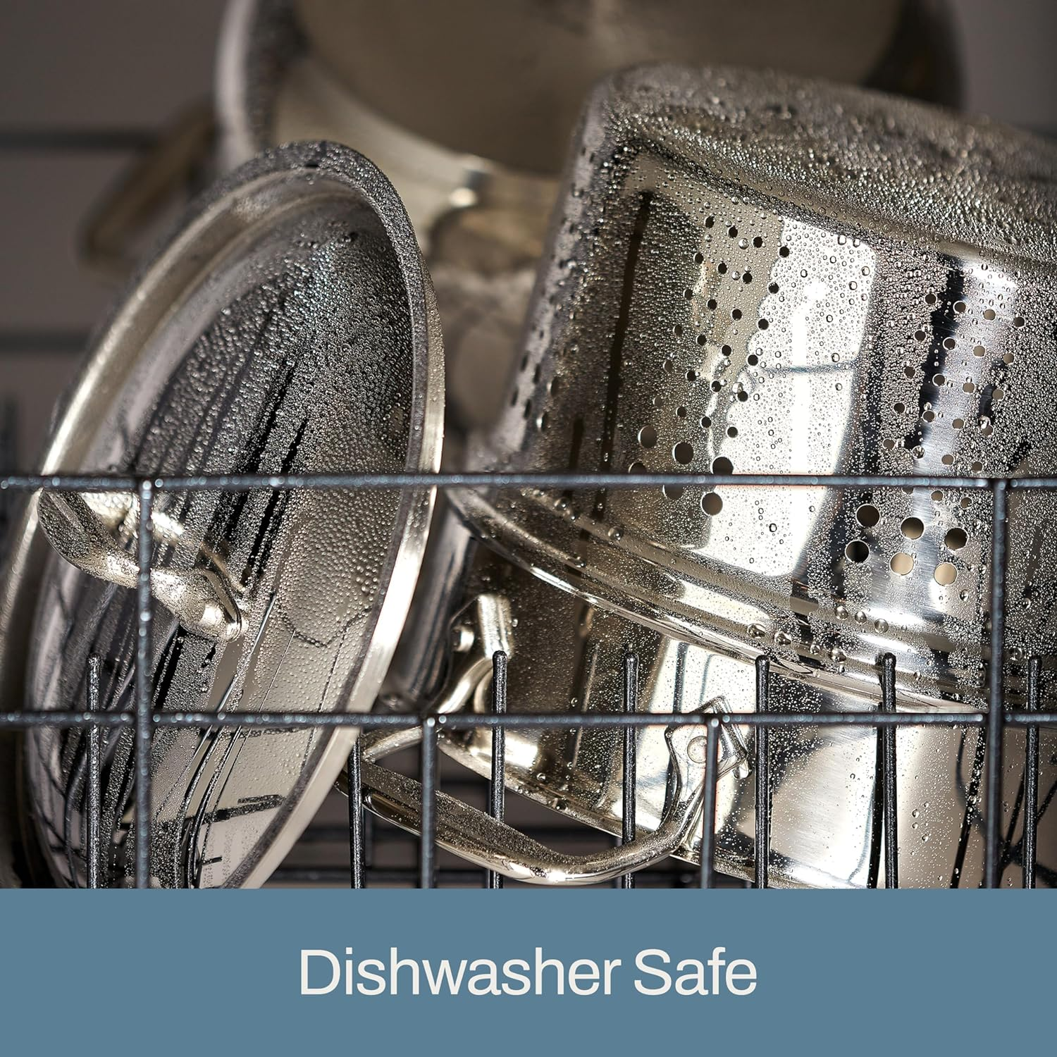 All-Clad E414S564 Stainless Steel Steamer Cookware, 5-Quart, Silver image number 2