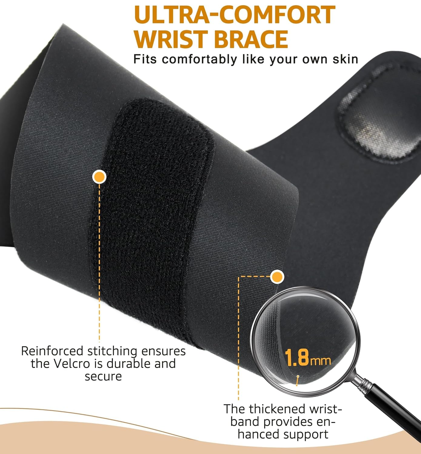 2 Pack Ulnar Wrist Support Brace: Elastic Straps for TFCC Tear, Carpal Tunnel, Arthritis &ndash; Father&rsquo;S Day Pick with Thin Design for Fitness & Daily Use image number 3