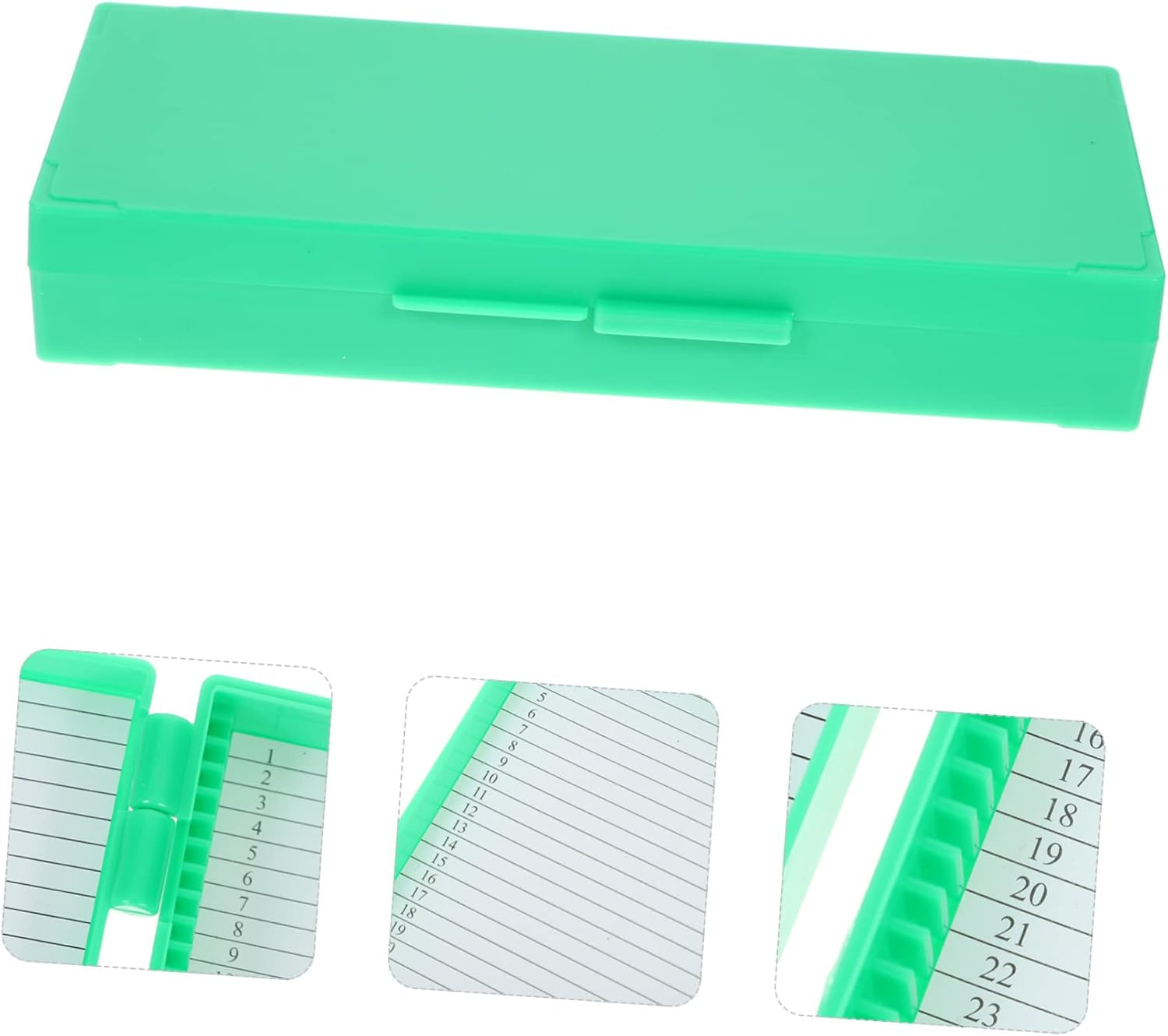 Baluue 2Pcs Box Microscope Slide Holder Box Glass Slide Storage Container Material for Lab image number 3