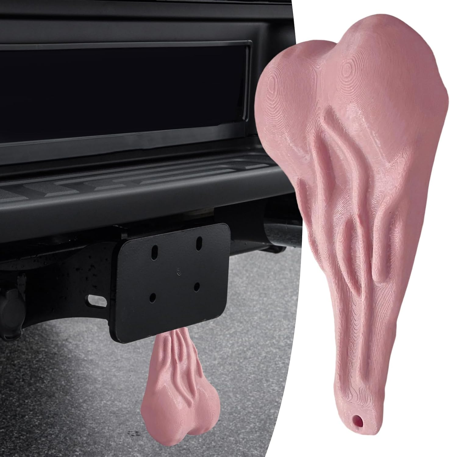 Truck Balls Nuts - 6.5X3.39X1.61 Inch ABS Prank Ornament, Joke Car Embellishment, Hilarious Auto Charm | Humorous Vehicle Decoration for Men Boyfriend Husband Friends Adults Gift Idea image number 4