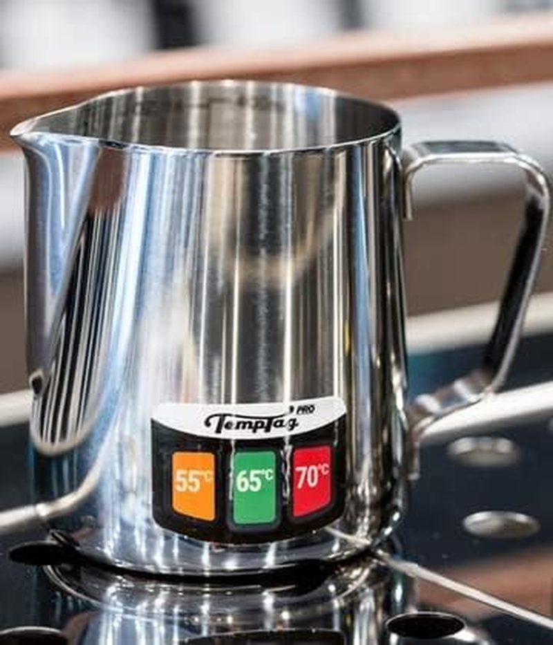 Color Changing Temperature Tag for Metal Milk Jugs Indicates Ideal Milk Temperature (4) image number 4