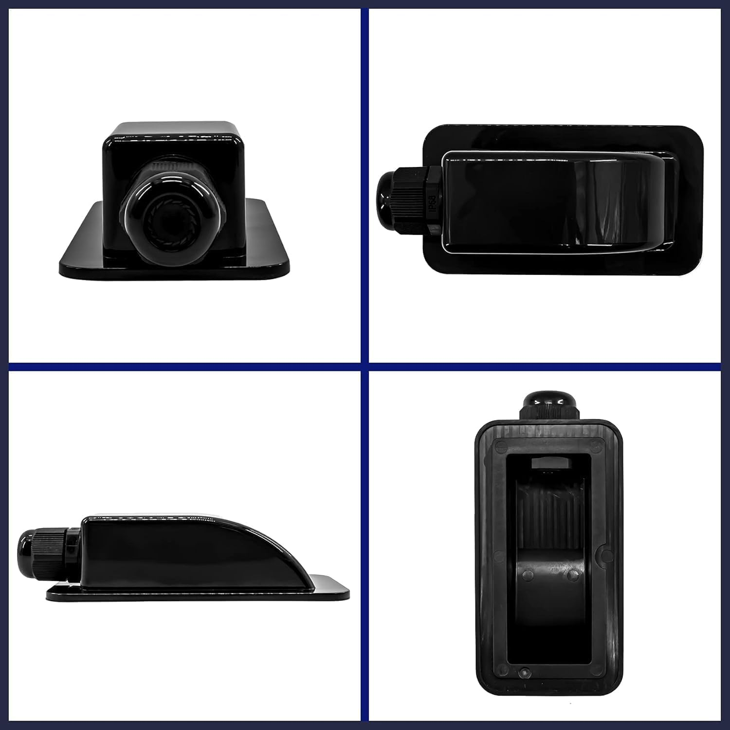 FARLINK Solar Cable Entry Gland Box, ABS Waterproof Single Cable Entry Plate for 3Mm to 12Mm Cables for RV Roof,Boat,Yacht(Black) image number 1