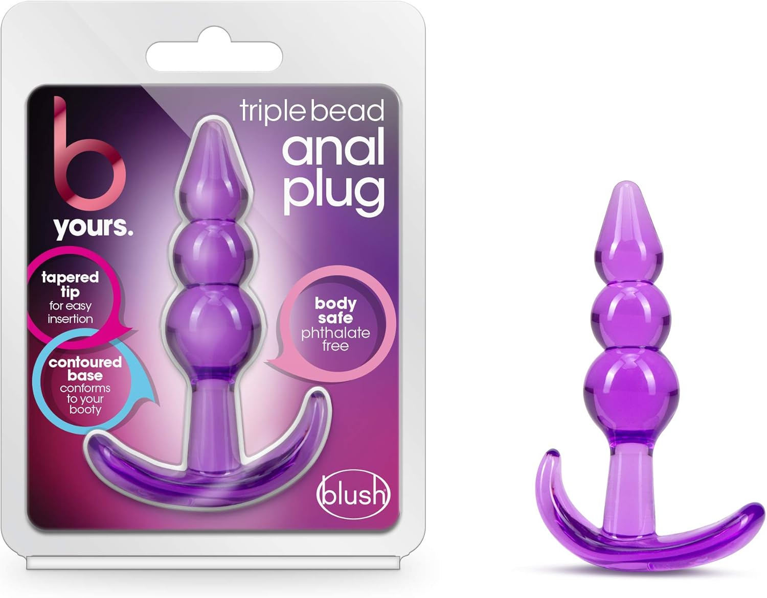 B Yours Triple Bead Anal Plug-(Bl-24411) image number 4