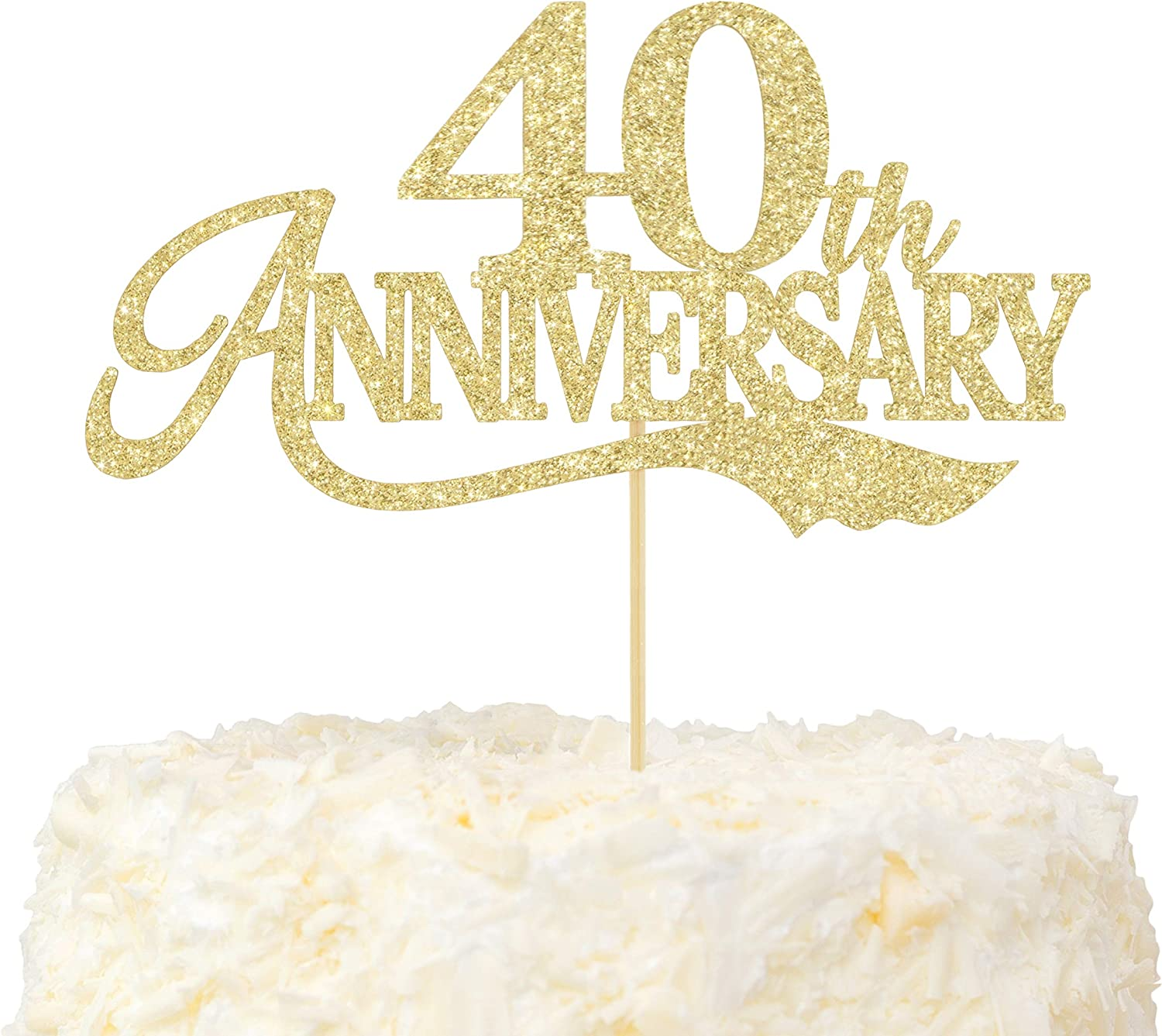 LOVENJOY 30Th Anniversary Cake Topper Gold Glitter for 30 Years Wedding Anniversary Decoration image number 6