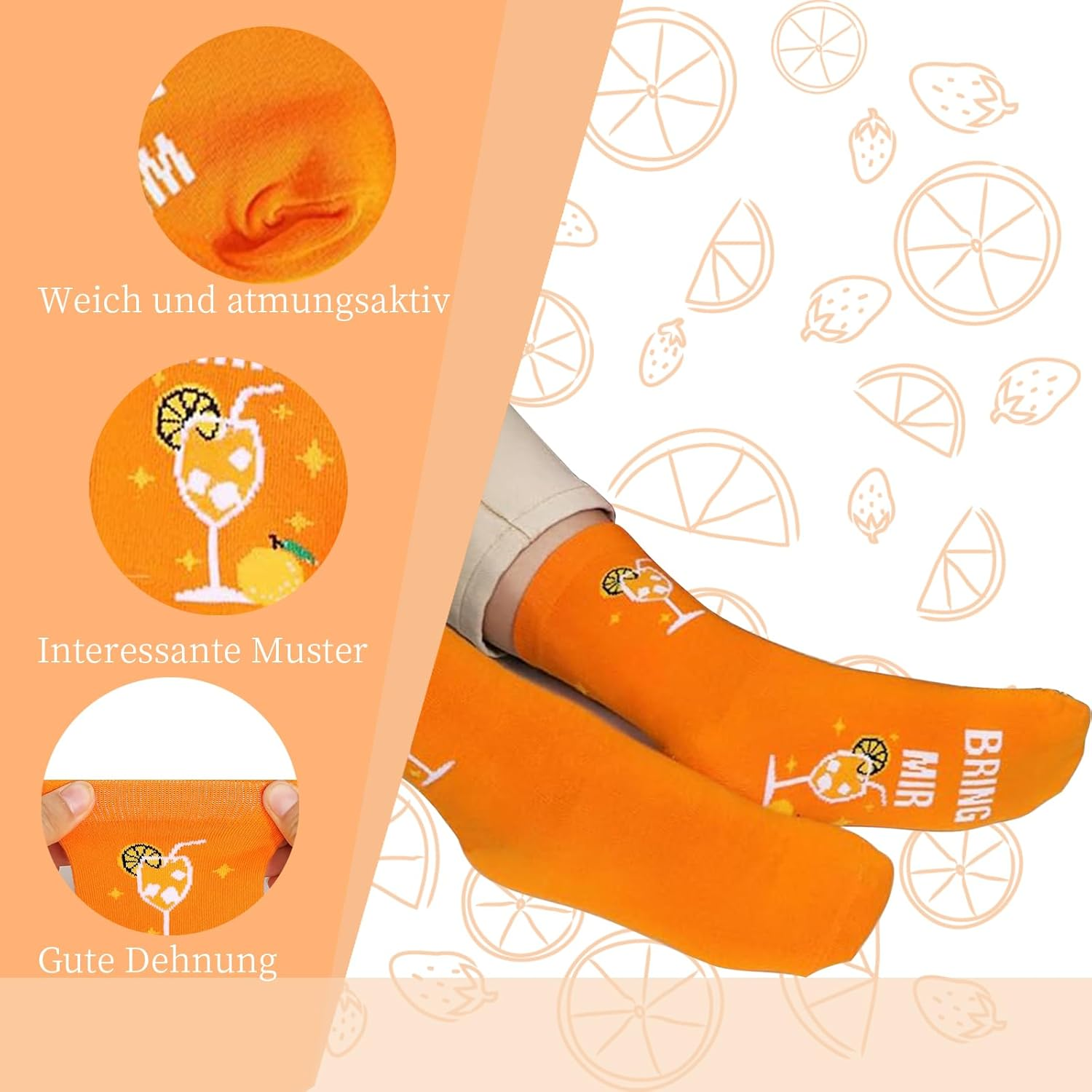 Boluoboluomi Aperol Gift, Aperol Travel Bags, Cosmetic Bag + Sock Set, Funny Birthday Gifts for Men and Women, Make up Bag, Travel Makeup Bag