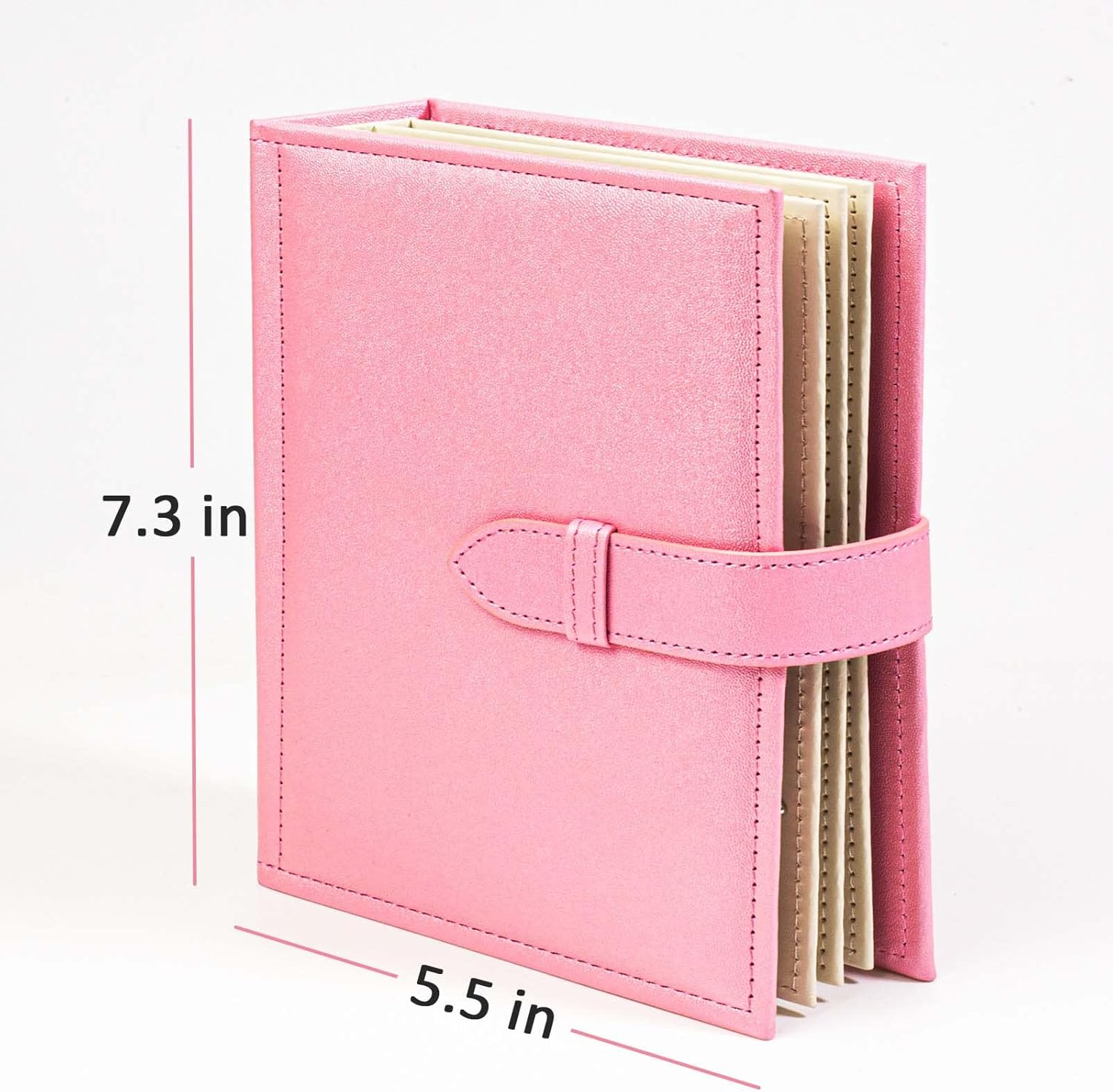 Enamel Pin Display Book, Portable Pin Trading Book, to Display and Trade Your Disney Pins, 42 Pin- Capacity, Leather Pin Holder, Fits Rubber Pin Back, Pink - Black image number 3