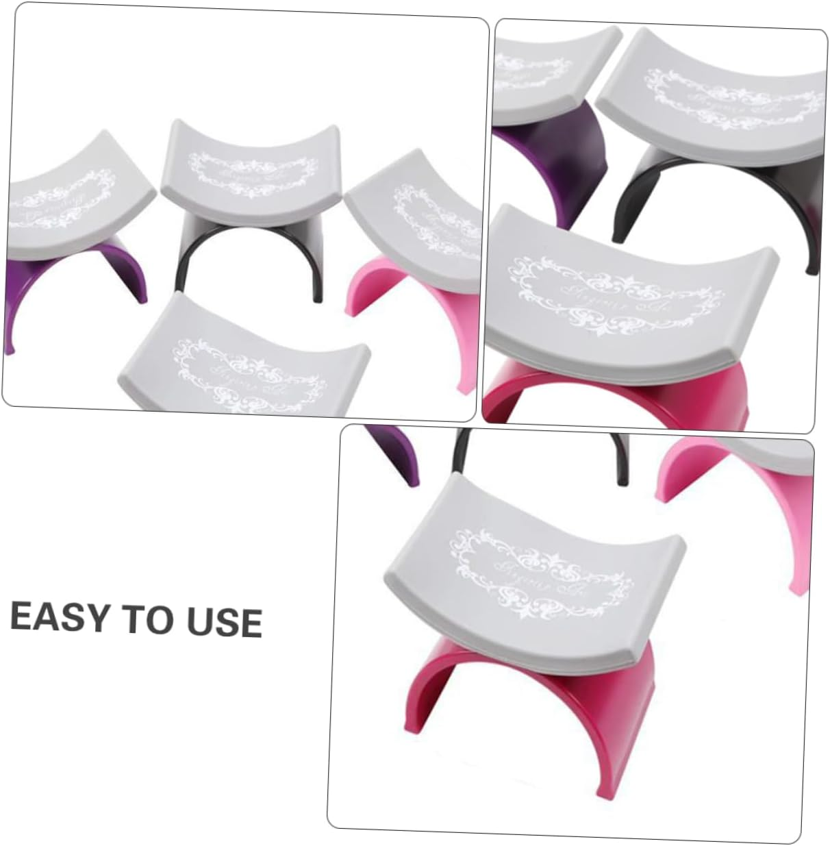 DONFAMDS Portable Silicone Manicure Hand Pillow U Shape Nail Rest Cushion Soft Removable Hand Support for Nail Techs and Salon Use