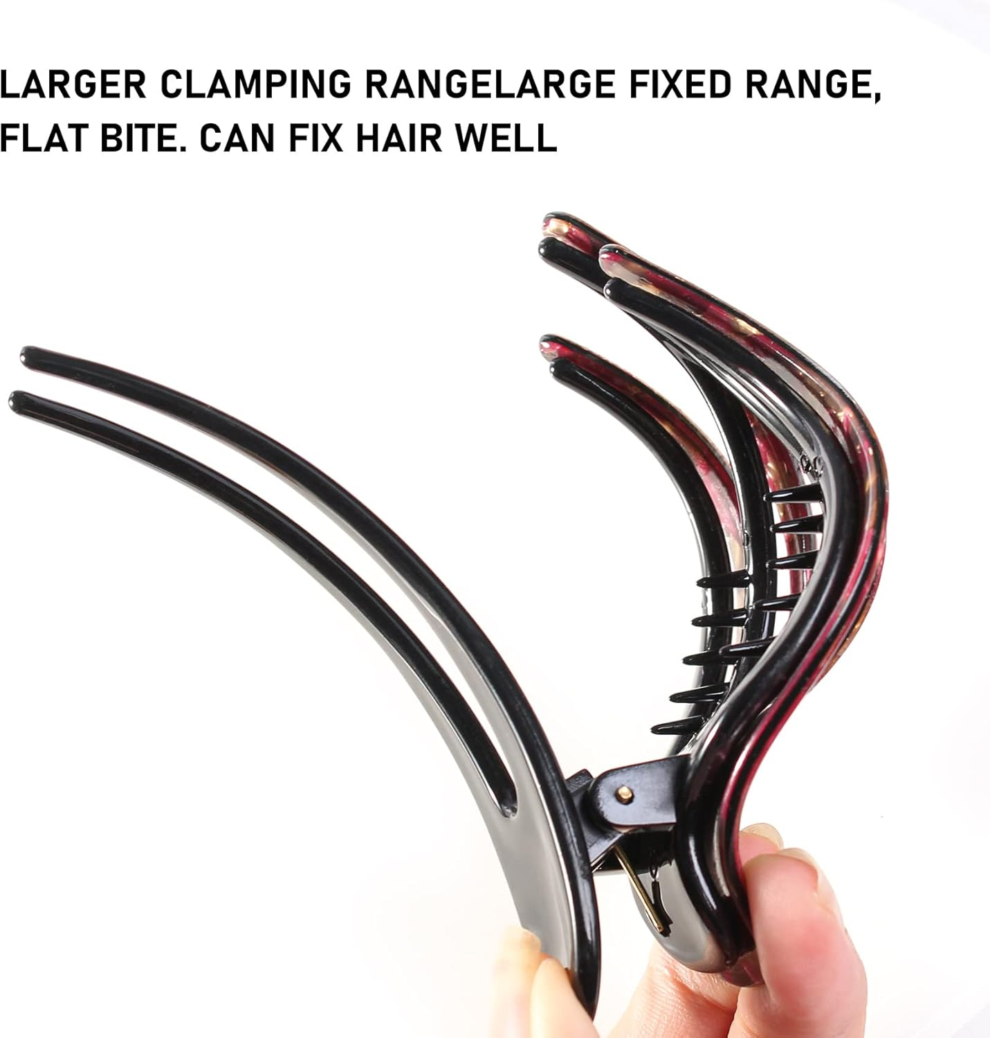 Mistofu 3Pcs French Concord Women'S Hair Claw Clips - Curved Strong Hold No Slip Grip Large Clips for Thick or Thin Hair (Multicolor A) image number 2