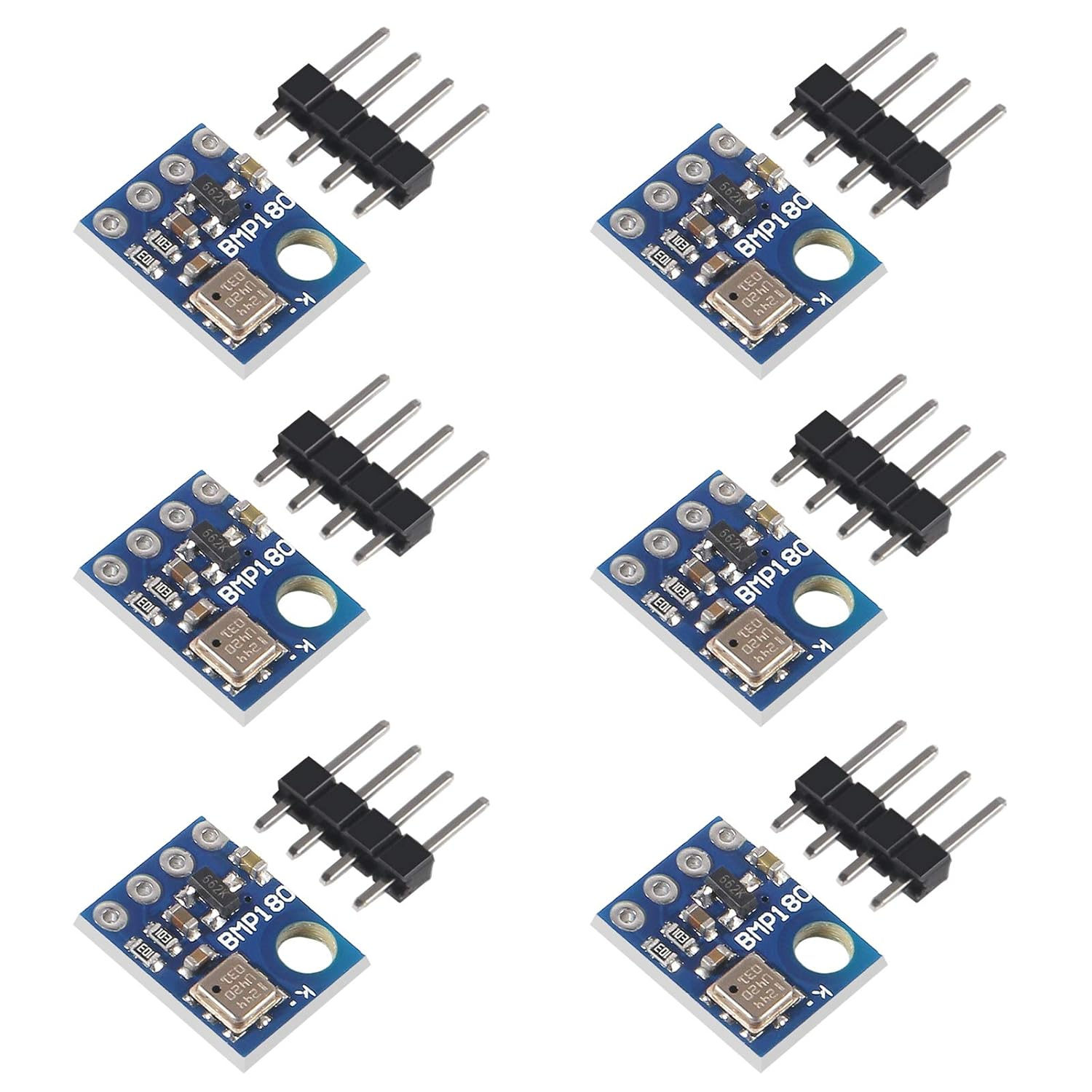 ACEIRMC 6Pcs GY-68 BMP180 Temperature Barometric Pressure Sensor Module for Arduino image number 1