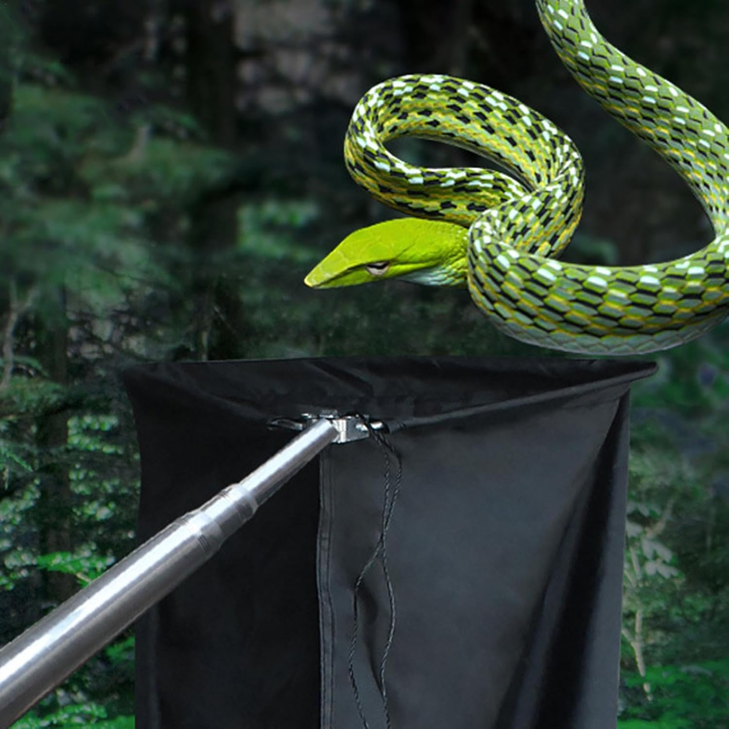 Snake Catcher Grabber - Extendable Snake Stick with Bag | Safe Reptile Grabber, Reptile Grabber Rattlesnake | Telescopic Snake Catching Bag | Long Reach Tool for Rattlesnake, Reptile, Snake Hook image number 4