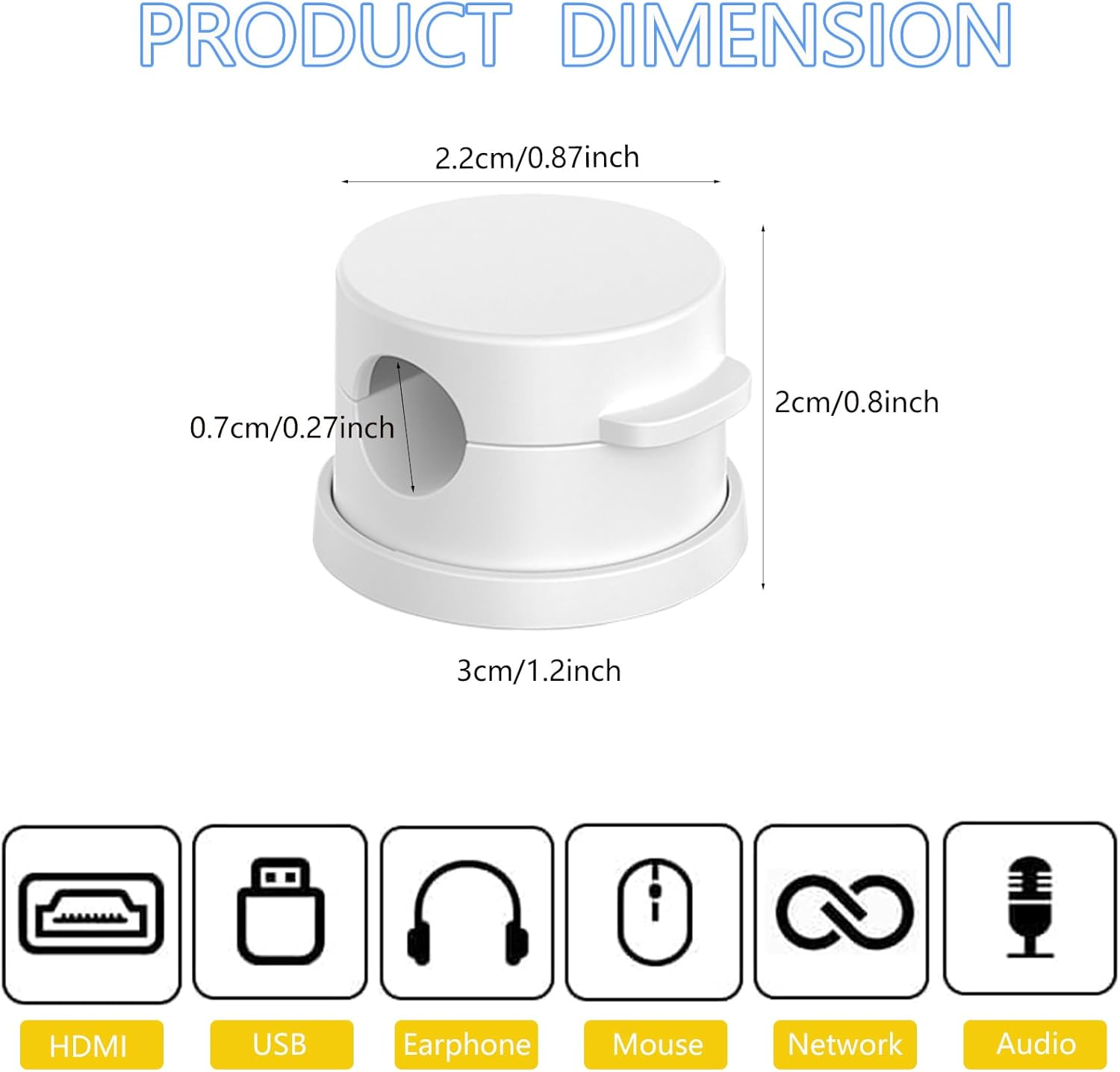 Upgrade Rotatable Cord Organizer,6 Pack Magnetic Cable Clips for Desk,Phone Cord Holder with 360 Rotation,Adhesive Cable Holder Cable Management Clips for Home Nightstand Office,White - White image number 6