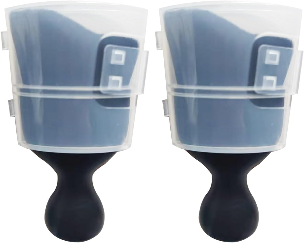 2PCS Automotive Interior Dusting Brush, Soft Bristles Car Duster Brush Interior, Car Detailing Brush Car Interior Cleaning Brush for Dashboard, Leather, Air Vents, Keyboard(Black with Cap)