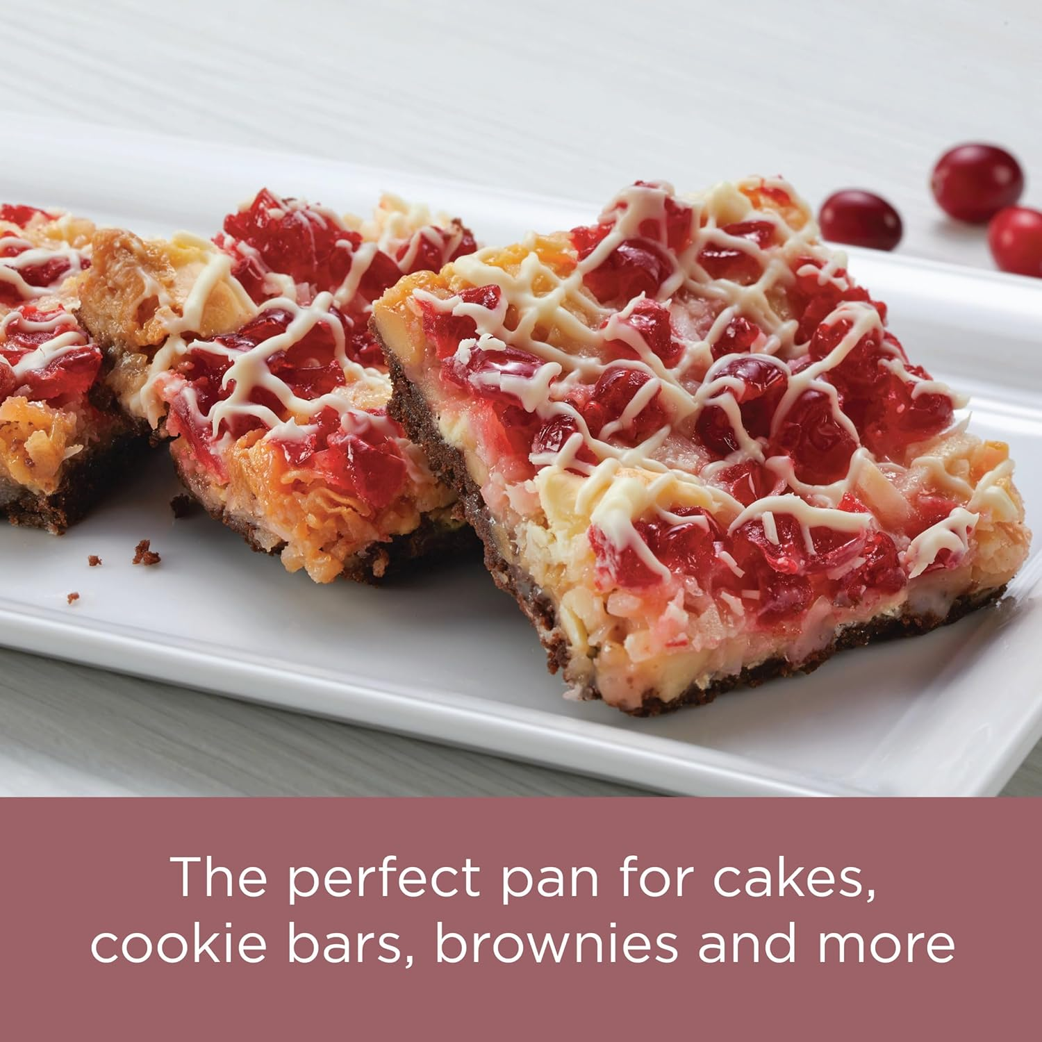 Farberware Baking Nonstick Cake Pan, Rectangle, 9 Inch X 13 Inch, Red Rose Gold image number 1