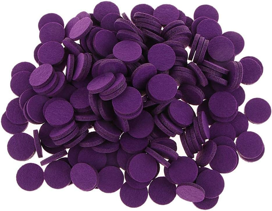 Gxdqxxd Wholesale Lot of 200 Refill Pads in 21Mm for Essential Oil Diffusers and Pendants, Purple