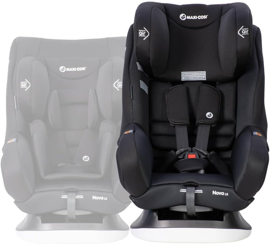 Maxi-Cosi Nova LX Convertible Car Seat -Onyx- Newborn to 4 Years, Extended Rearward Facing to 30 Months, Air Protect Technology, Wicking Fabric, ISOFIX Compatible, Plush Newborn Insert image number 5