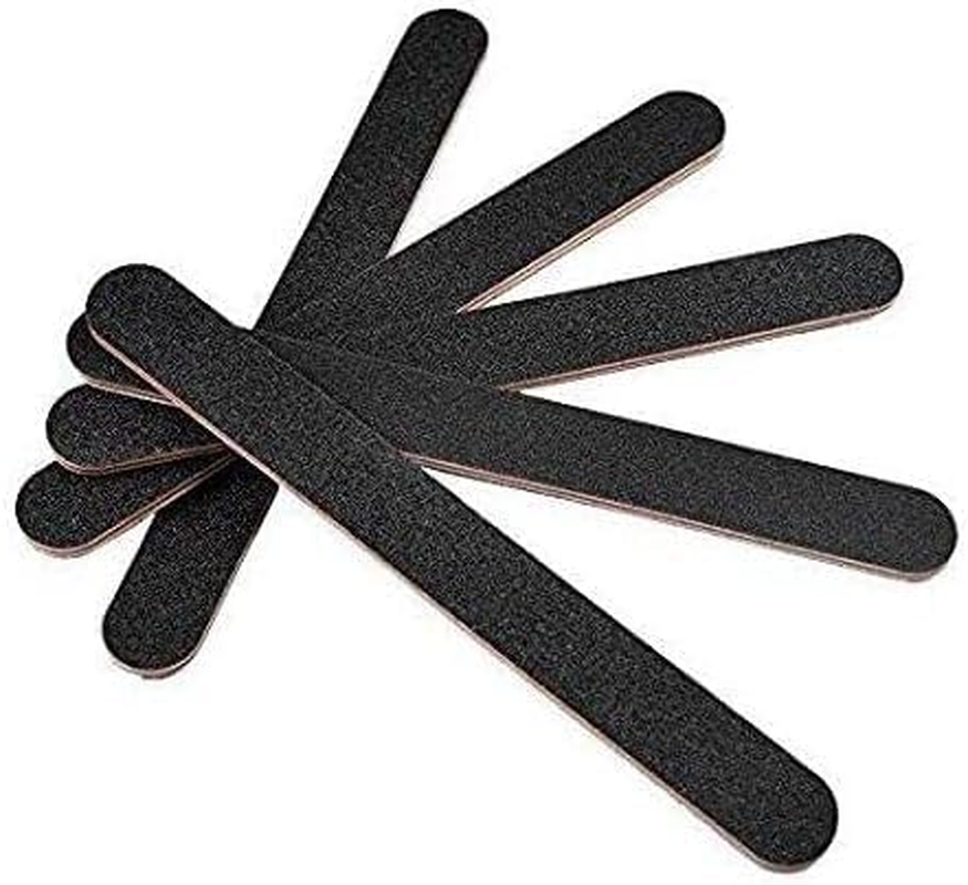 5 Pcs Black Large Jumbo Professional Nail Files Emery Boards Buffers Grit 100 Creative and Exquisite Workmanship