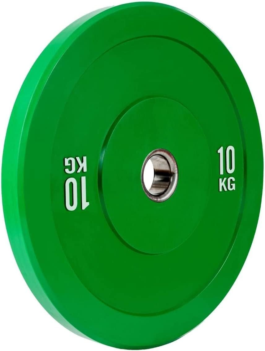 HCE Olympic Bumper Barbell Weight Plates High-Quality Rubber Bumper Plates with Steel Hub - Bodybuilding, Strength Training, Weightlifting, Crossfit Fitness Gym Equipment