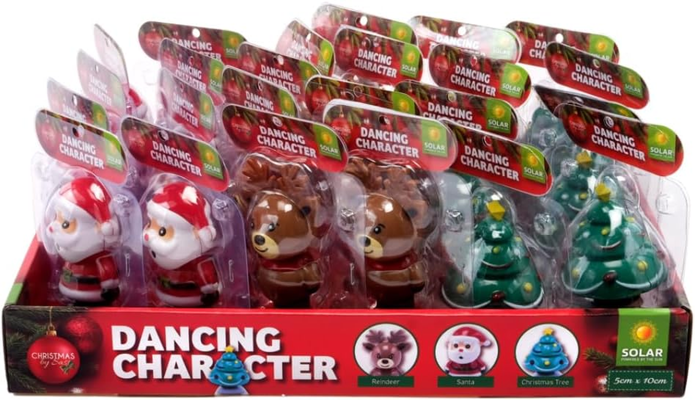 [6PCE] Christmas by SAS Christmas Dancing Character Toys, Solar Swinging, Playful Holiday Entertainment - 5Cm X 10Cm image number 4