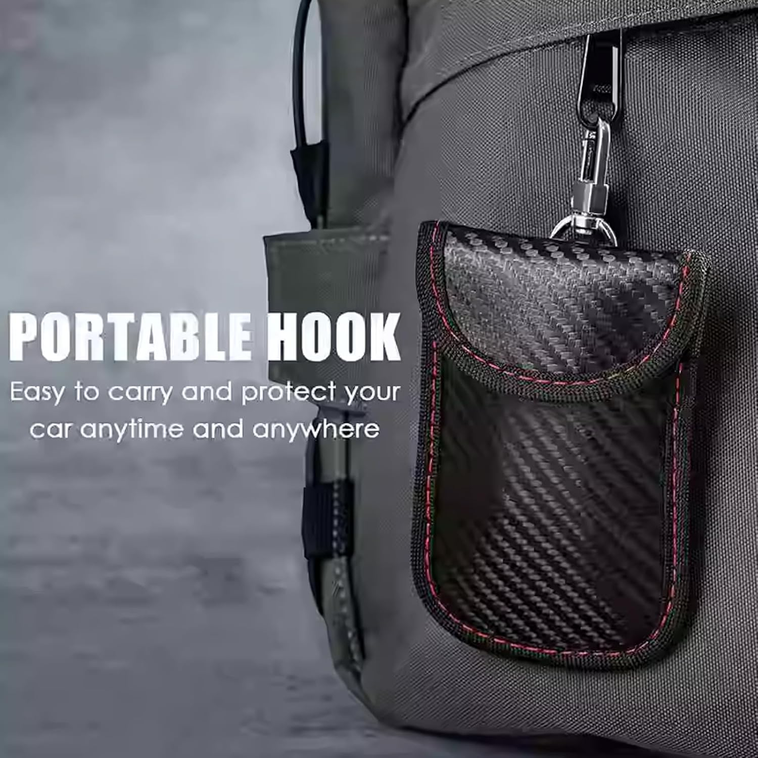 2 Pack Faraday Pouch for Car Keys, Anti-Theft Faraday Bag RFID Key Fob Protector, Key Signal Blocker, Waterproof Faraday Pouch for Complete Car Security image number 3