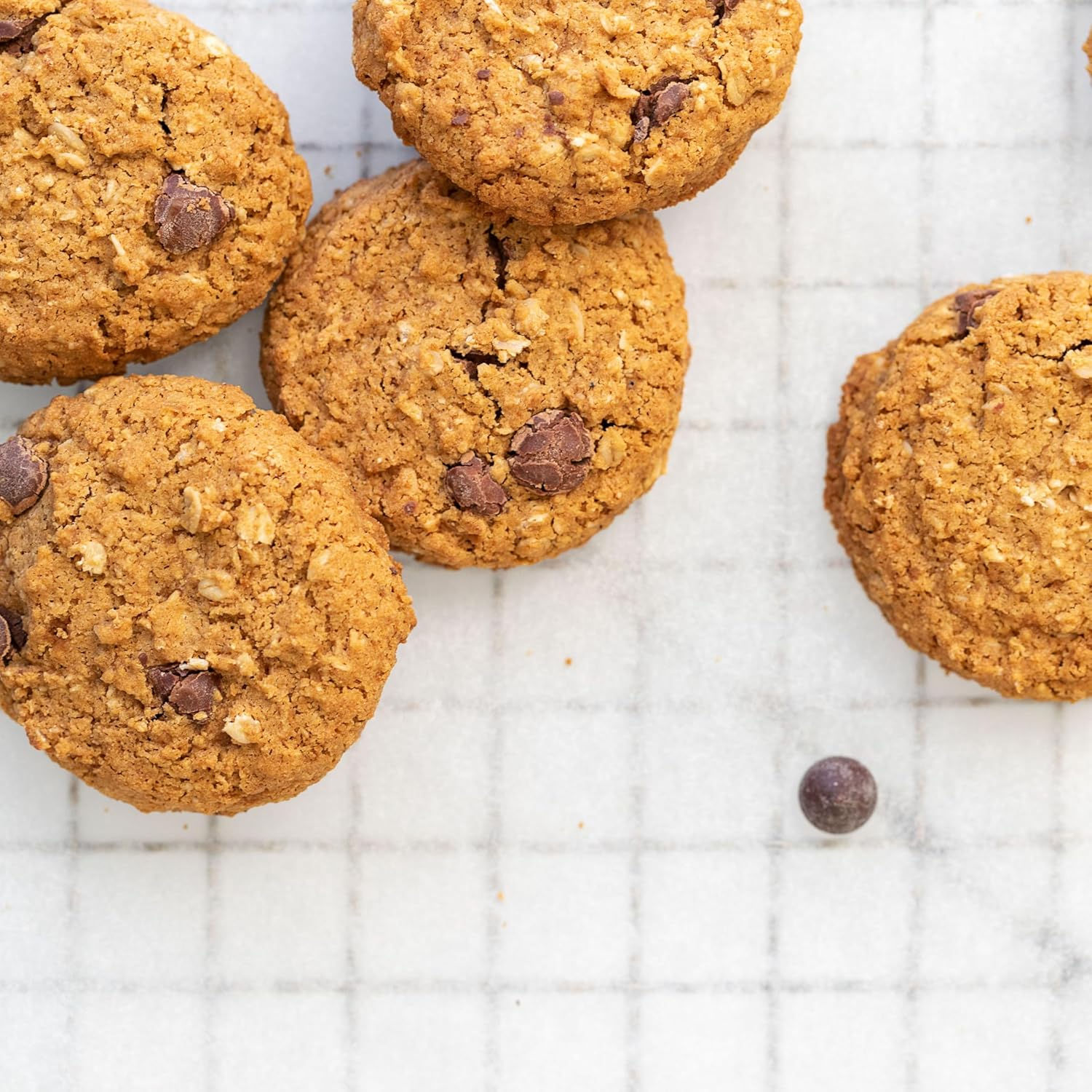 GF Oats Choc-Chip Biscuits | Nil Gluten Contamination | 25 X 40G Pack | Wheat Free, Rye Free, Barley Free, GMO Free, Vegan Biscuits for Gluten Free Diet. Free from Refined-Sugar, Dairy, Egg & Soy image number 3