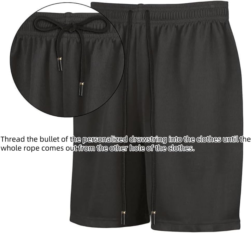 Replacement Drawstrings Drawcords 51IN Cotton Drawstring Cord with Easy Metal Threader Adjustable Easy to Install Perfect for Hoodies Activewear(2Pcs Black, Red) image number 4