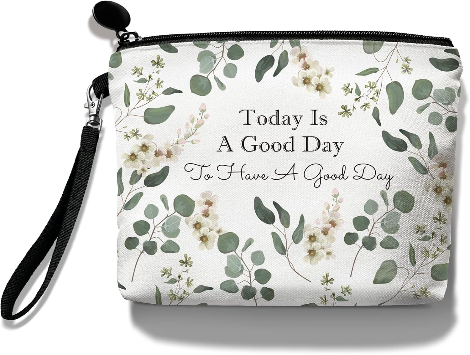 Hglian Travel Makeup Bag, White, Small Pouch, Bee-Bee Happy image number 6