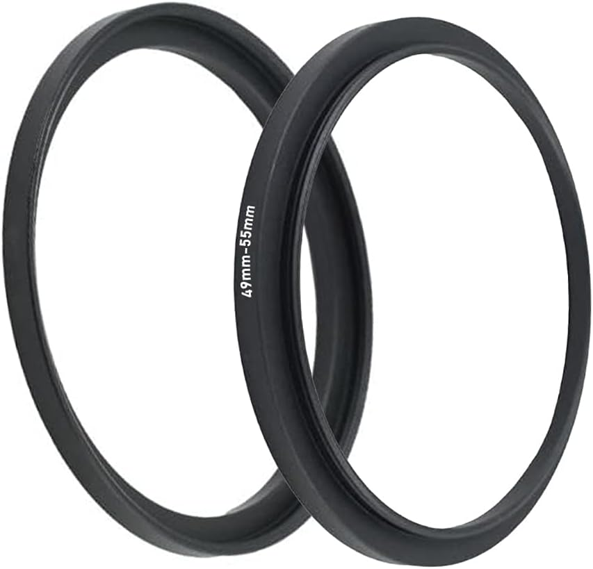 49Mm-55Mm Step up Ring(49Mm Lens to 55Mm Filter, Hood,Lens Converter and Other Accessories) (2 Packs), Fire Rock 49-55 Aerometal Camera Lens Filter Adapter Ring image number 2