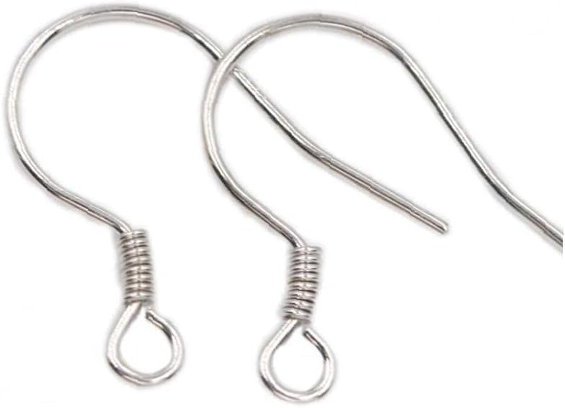 10 Pairs 925 Sterling Silver French Wire Earring Hooks Fish Hook Earrings Sterling Silver Earwires for DIY Jewelry Customize Making for DIY Jewelry Customize Making