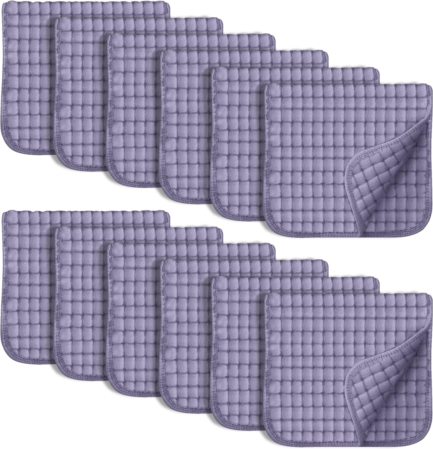 SWEET DOLPHIN 12 Pack Muslin Burp Cloths Large 100% Cotton for Baby - Essentials Extra Absorbent and Soft Boys & Girls Milk Spit up Rags Newborn Registry White, 20/'' X10/'' (Sd-Burp-12P-White)