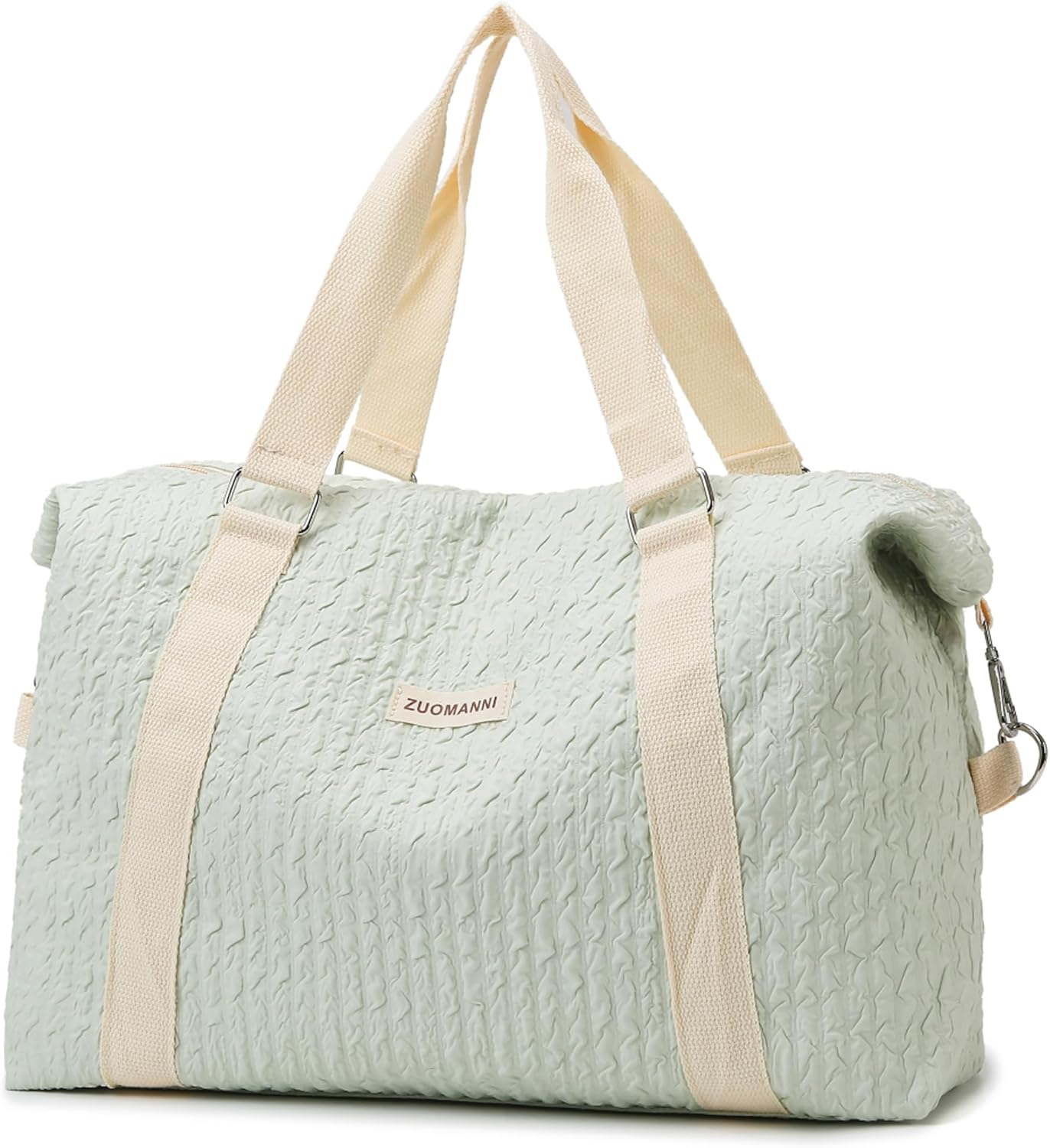 Travel Duffle Bag,Weekender Bags for Women Men,Overnight Carry on Tote Bags,Large Sports Gym Bags Portable Double Layer Wet Pocket Traveling Duffel Tote Bag, Blue, Large