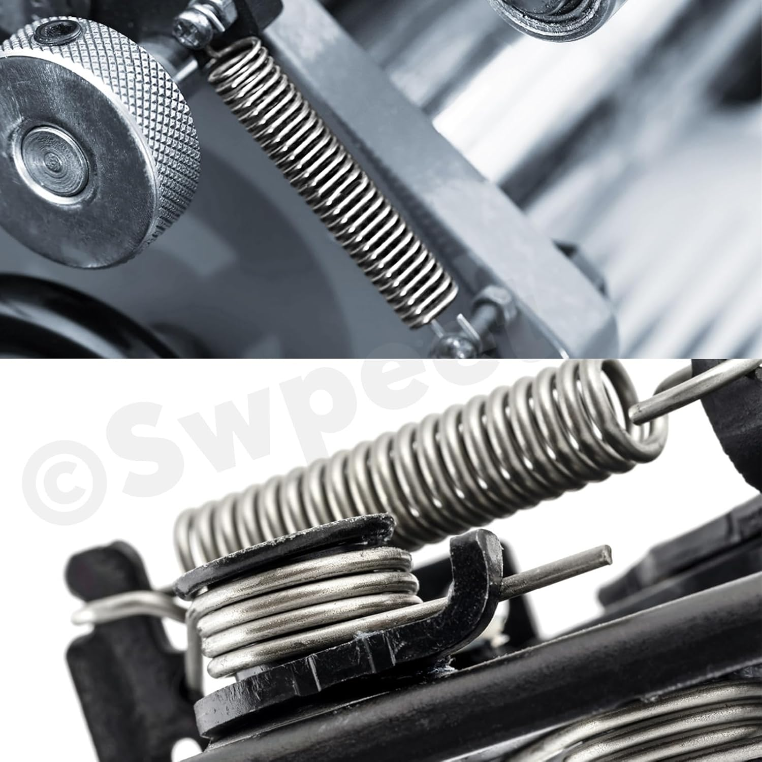 Swpeet 128Pcs 16 Sizes Stainless Steel Extension and Compression Springs Kit，Extension Spring with a Dual Hook Mechanical Springs Small Spring for Home Repairs