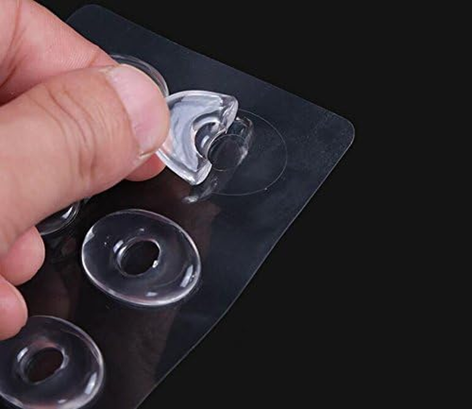 6 Sheets/36 Pcs Transparent Oval Gel Foot Corn Rings Silicone Callus Cushions Soft Sticky Foot Protector Corn Pads Toe Pads Self Adhesive Back Heel Sticker Shoes Sticker image number 4