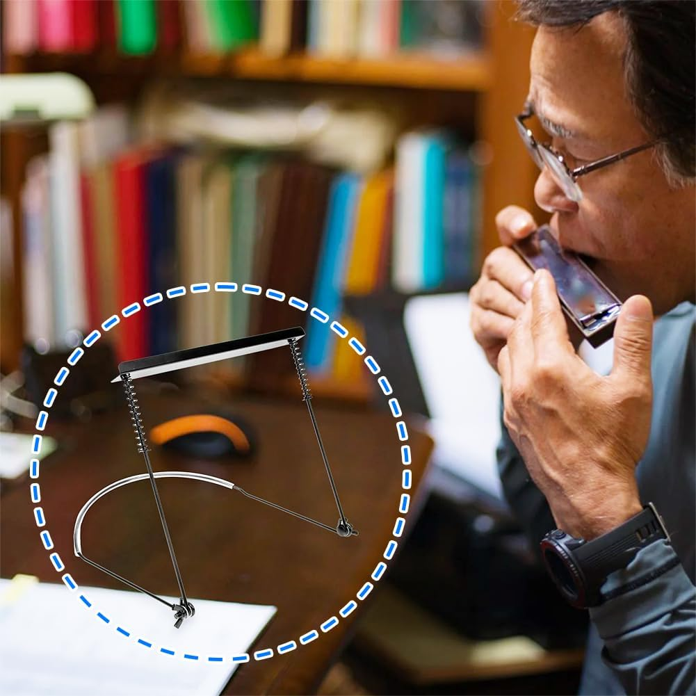 Harmonica Holder 10 Hole Harmonica Neck Harp Holder Protector Harmonica Set Harmonica Support Rack image number 3