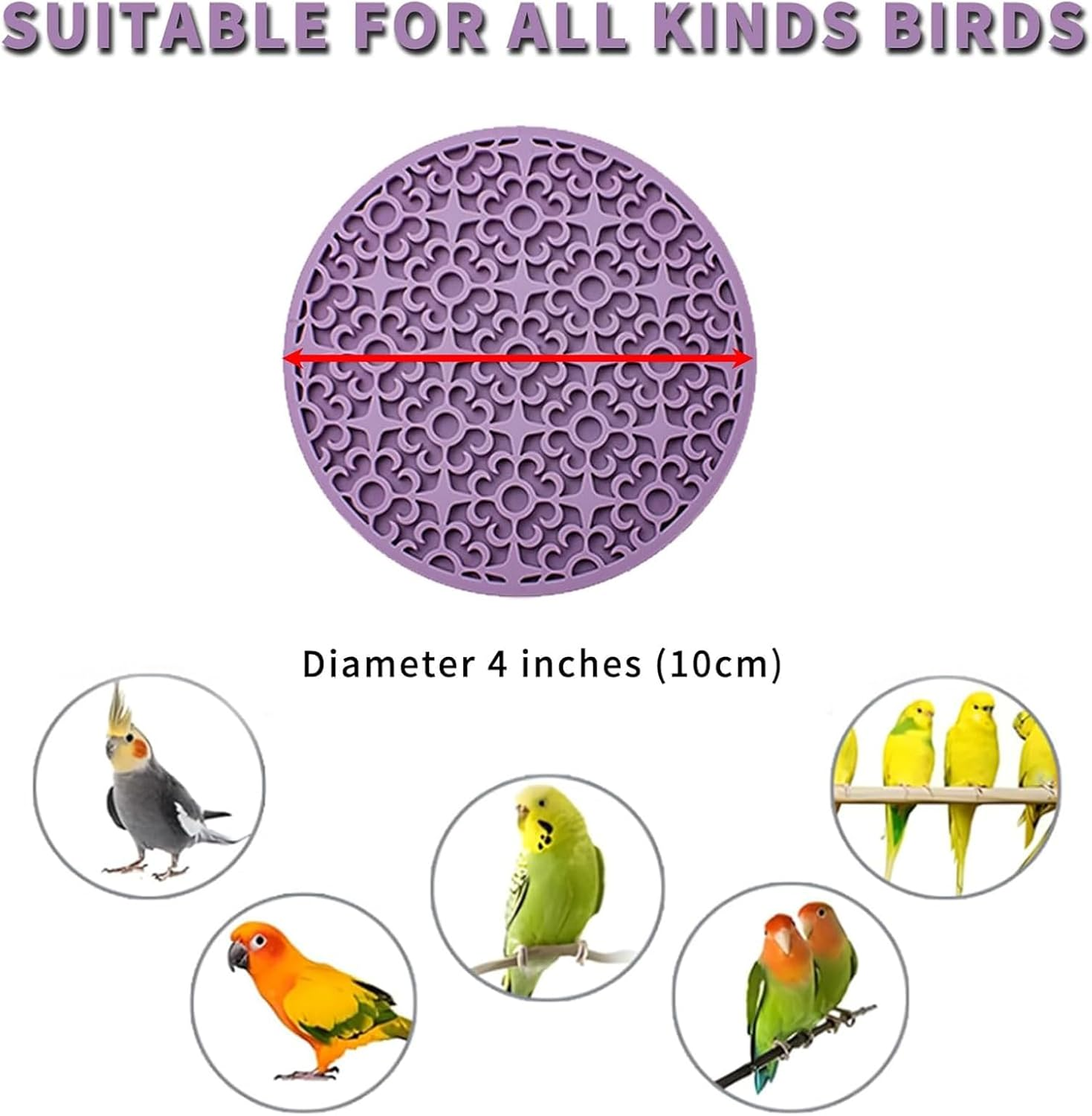 Fokmuaex Slow Feeder Mat for Parrots - 1PCS Silicone Foraging Puzzle Mat for Birds, Parakeets, Cockatiels - Interactive Feeding Toy to Prevent Fast Eating image number 4