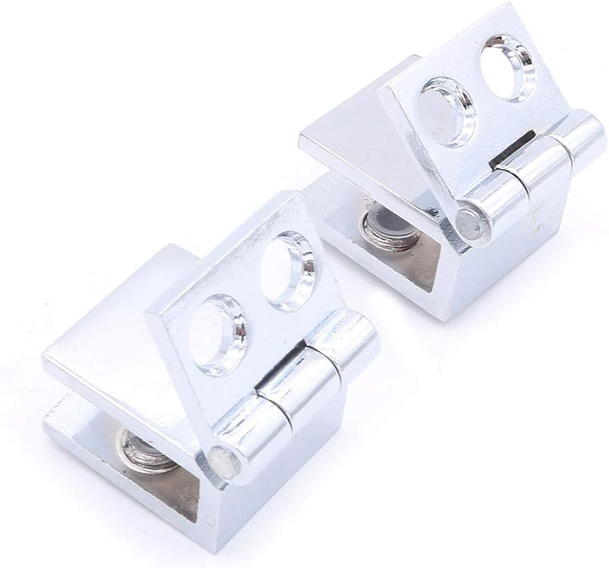 NUZAMAS Set of 8 Glass Door Hinges, 5Mm-8Mm Adjustable Rectangle Clamp Single Clip for Cabinet Cupboard Glass Door Hinges, Wall Mounted image number 5