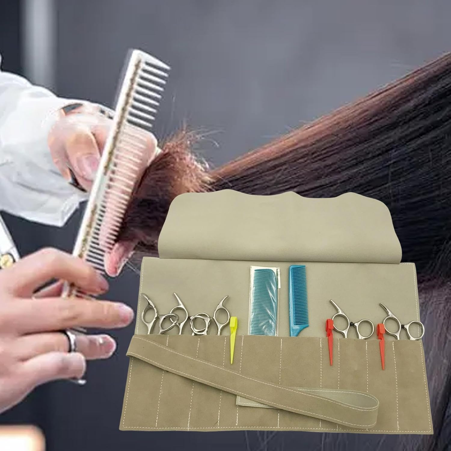 Eigell Hair Stylist Scissor Holder Pouch Case, Barber Shear Holder image number 6