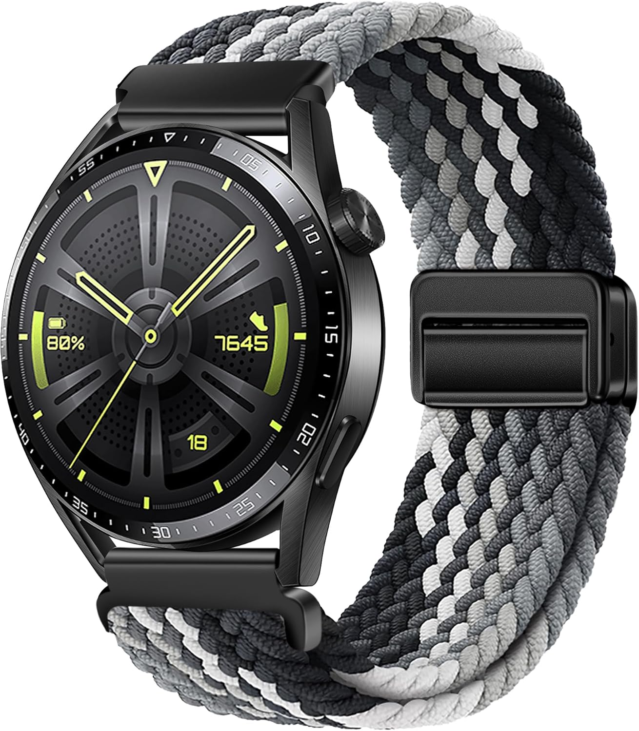 Watch Strap Compatible with Huawei GT5/GT4/GT3/GT2 46Mm, Magnetic Sport Straps Compatible with Garmins Vivoactive 4/Amazfits GTR 5/4/3 47Mm, Nylon Watch Band 22Mm for Redmi Watch 5