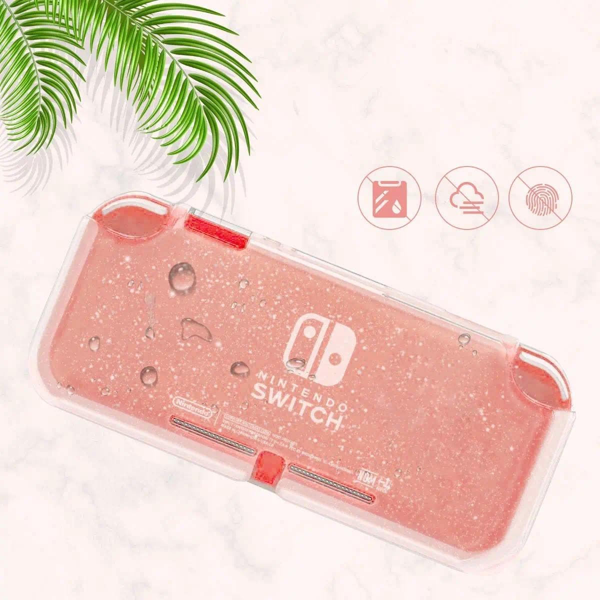 Unron Glitter TPU Protective Case for Nintendo Switch Lite, Shockproof and Anti-Scratch Cover with Liquid Crystal Design