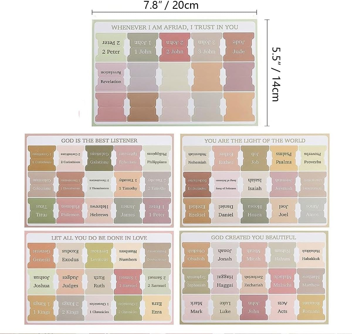 150 Pcs Bible Tab,Stylish and Durable Tabs for Bible Journaling Supplies Large Print, Old and New Testament Study with Blank Tabs for Women and Men,Christian Gift, Bohemian Theme image number 1