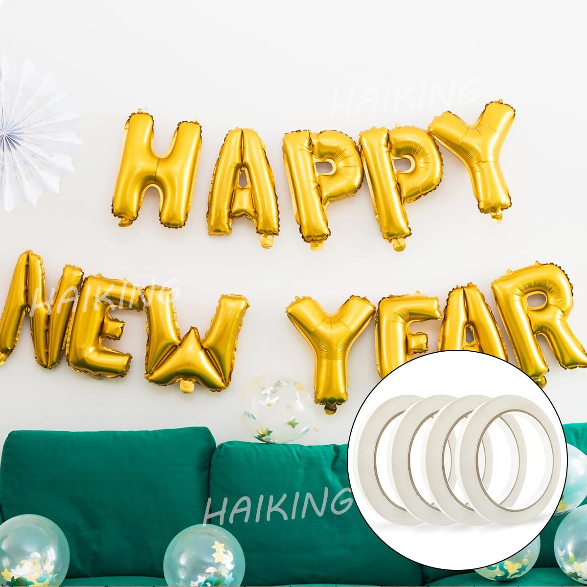 Sticky Craft Tape, 4 Rolls Double Sided Tape for Crafts, Card Making, Scrapbooking, Gift Wrapping (8Mm X 20M Each Roll) image number 2