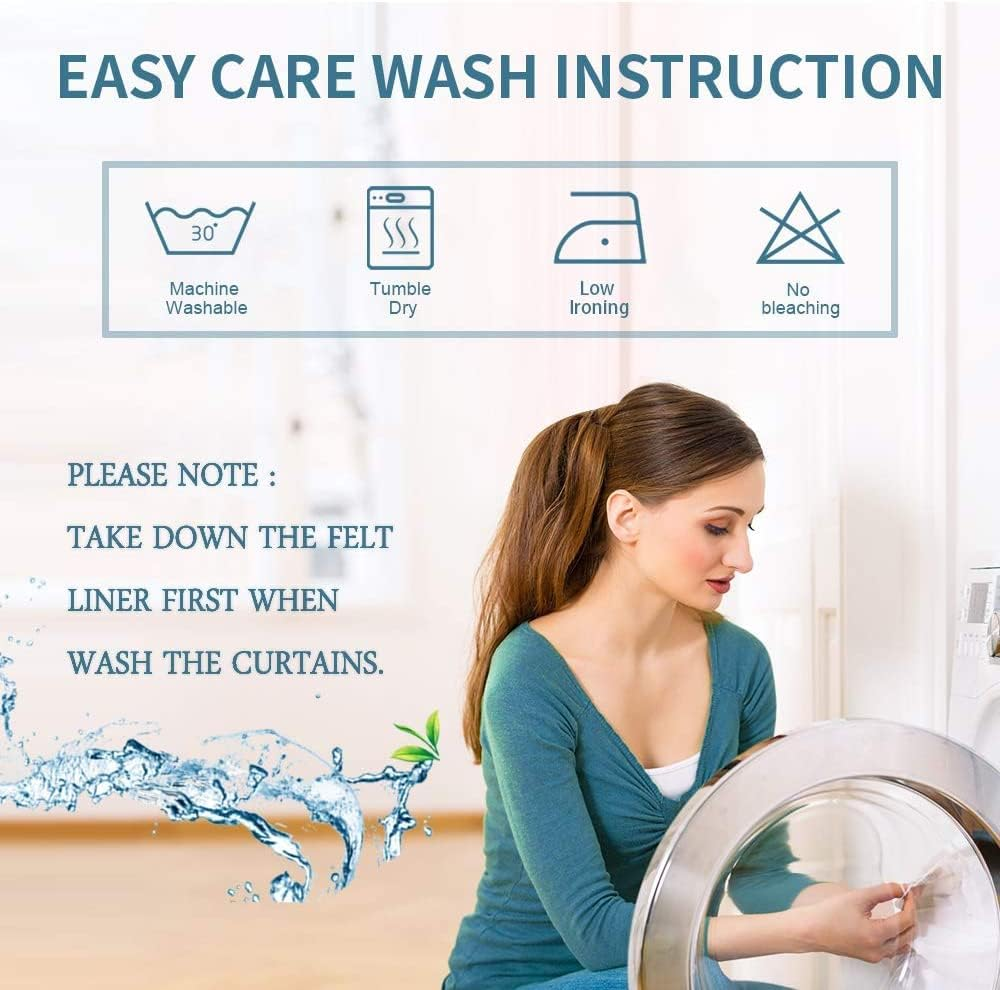 KGORGE anti Dust Soundproof 100% Blackout Curtains 4 Layers Heavy Duty Energy Efficiency Window Curtains for Living Room Baby Bedroom Home Office Studio, Wide 52 X Long 95 Inches, Black, 2 Panels