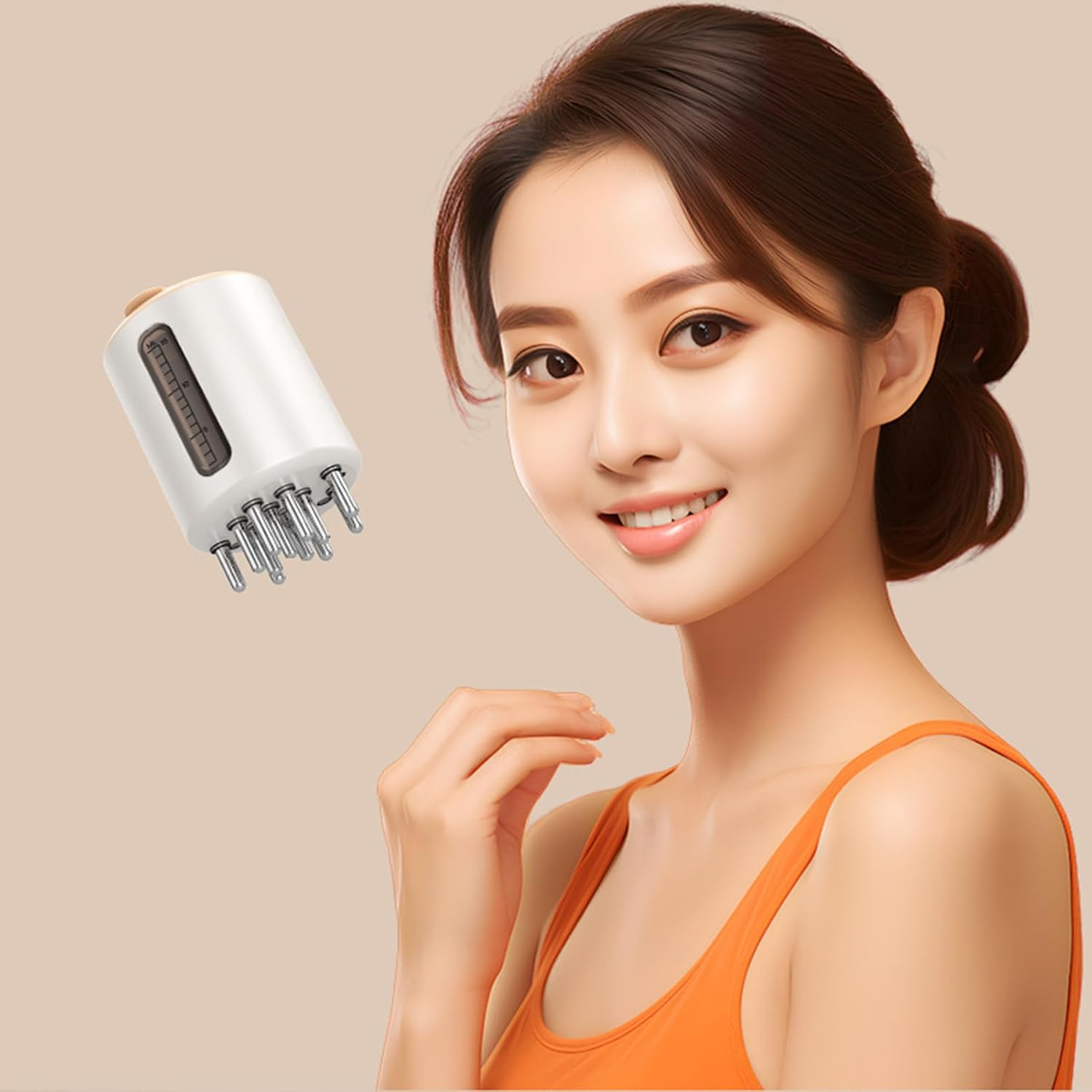 Red Light Hair Oil Applicator | Electric Hair Oil Applicator | 2 in 1 Scalp Scrubber Massager | Hair Scalp Massager for Hair Growth image number 4