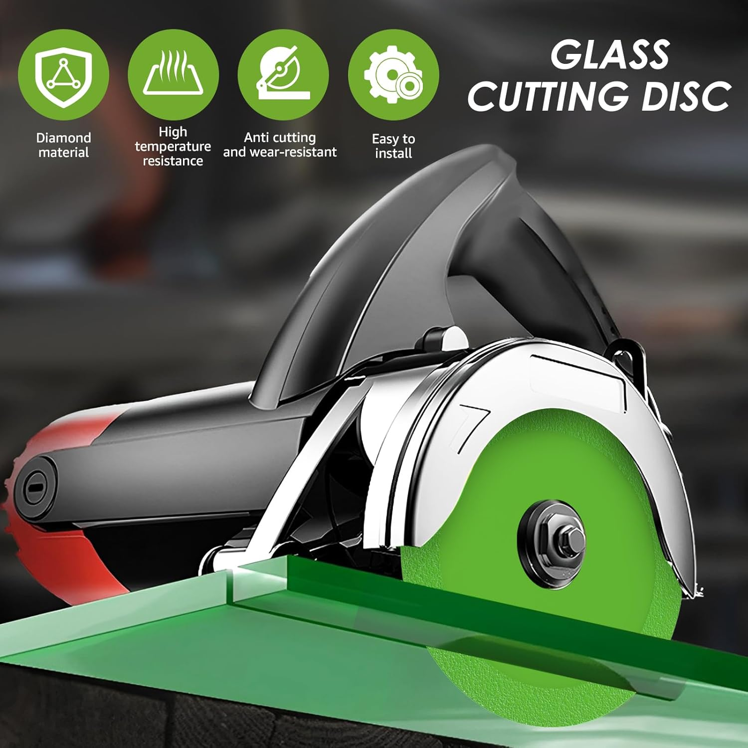 3Pcs Glass Ceramic Cutting Disc, Integrated Glass Cutting Disc for Angle Grinder Heat Resistant Diamond Glass Saw Blade Wear Resistant Ultra Thin Ceramic Cutting Disc for Glass Jade Crystal (125Mm) image number 2