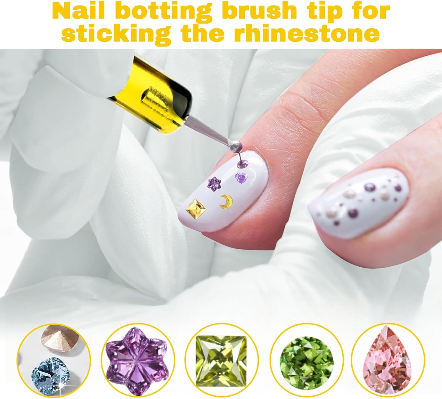 Zvorgath Nail Art Brush - Acrylic Nail Brush, 2-Way French Tip Brush for Professional Manicure Nails Art Design image number 5