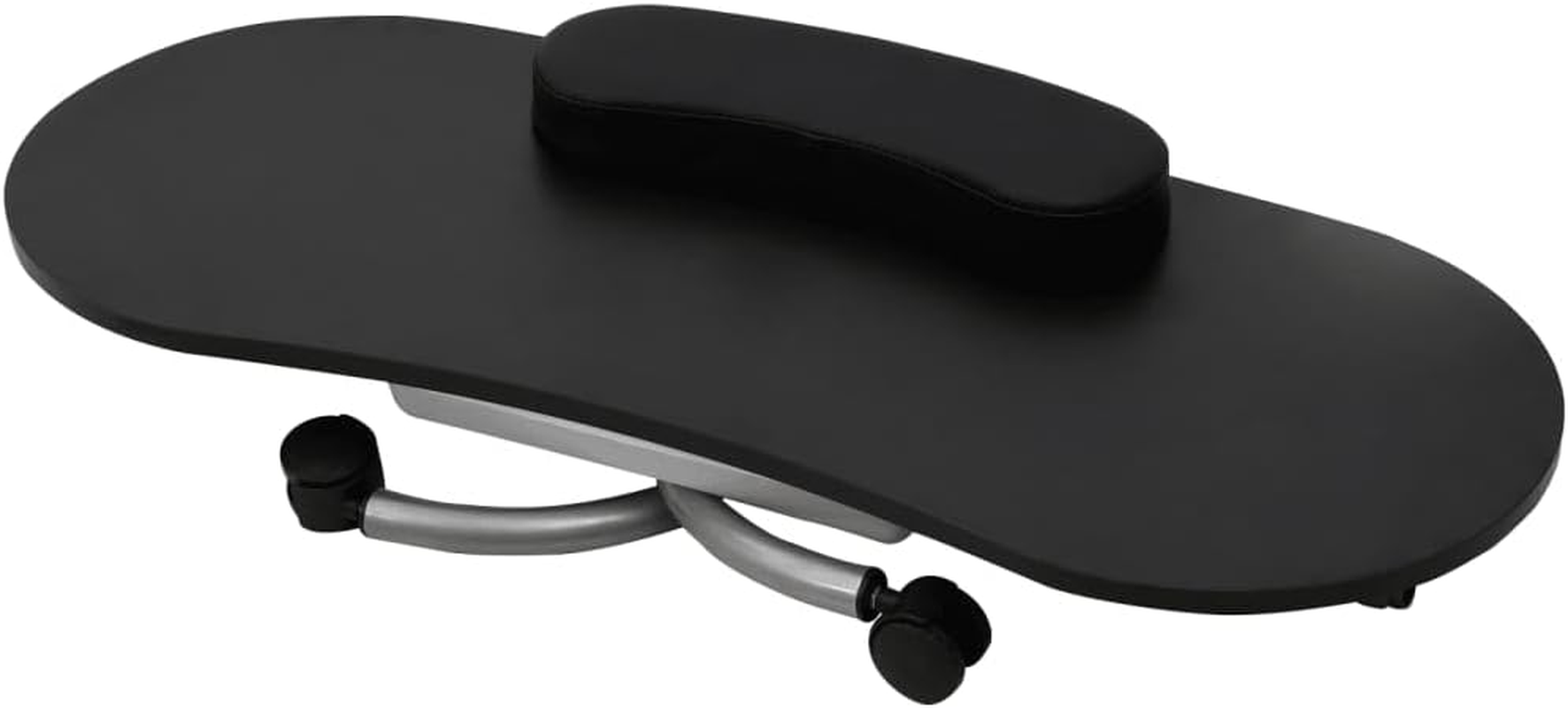 Folding Manicure Nail Table with Castors Black Portable Beauty Salon Furniture image number 2