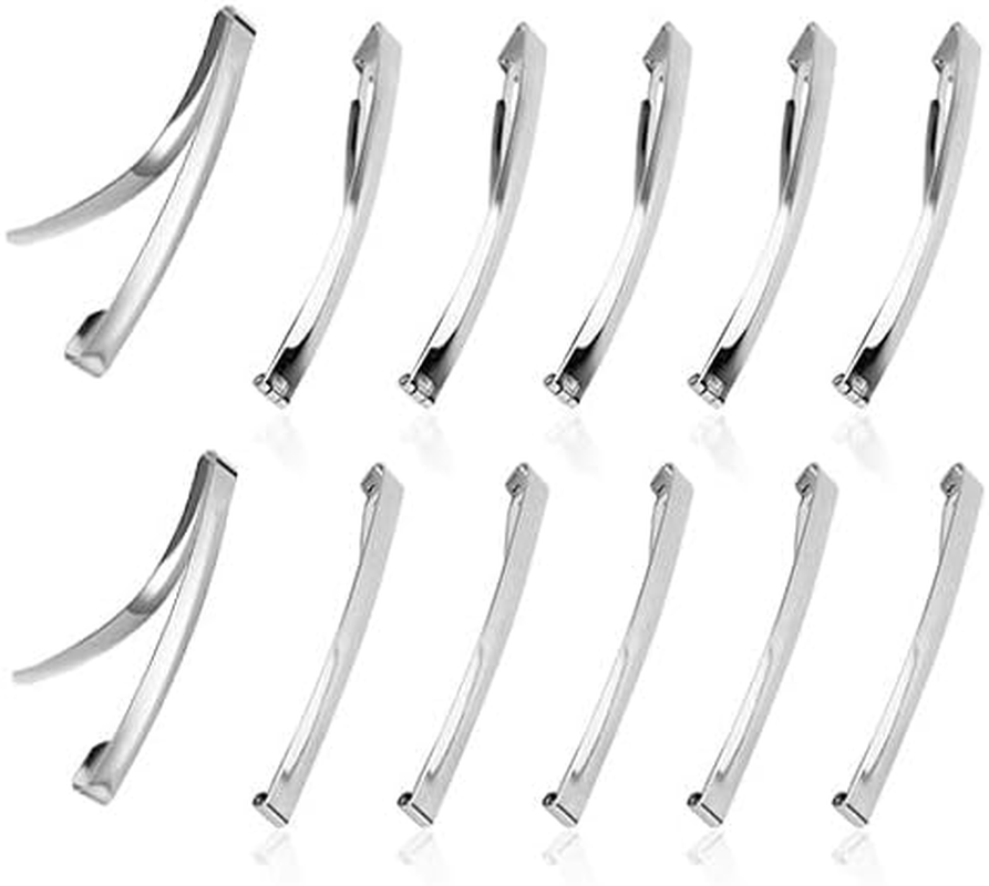 Pack of 12 Hair Clips, 6 Pieces 7 Cm and 6 Pieces 9 Cm, Non-Slip Hair Metal Tools, French Hair Clips for Women with Fine Hair