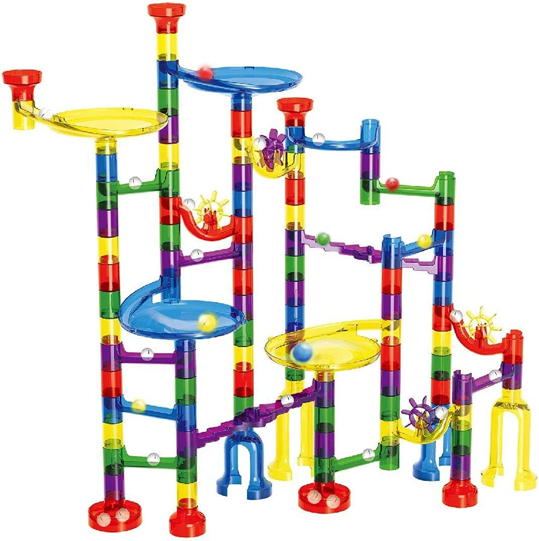 122PCS Marble Run Game - Marble Race Track Light Marbles Games Kids Gift