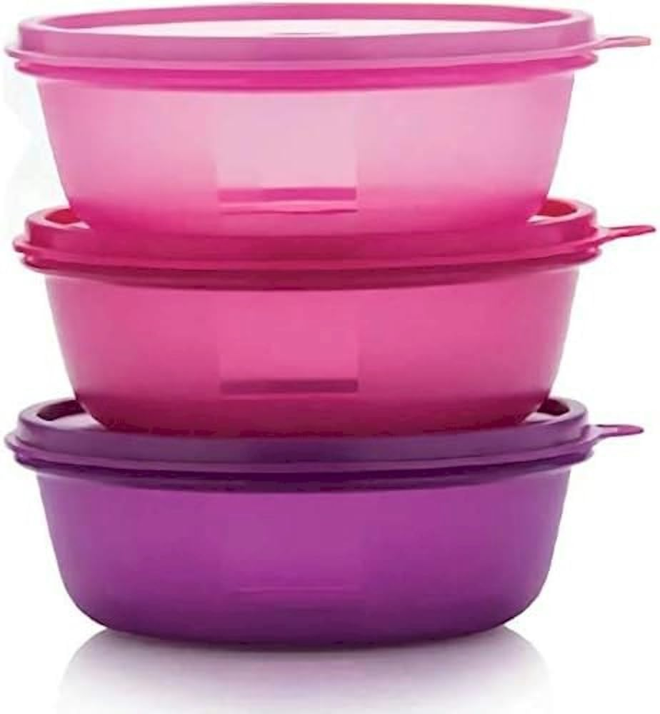 Tupperware Leftover Bowl Set Storage Food Containers (600ML X 3Pcs)