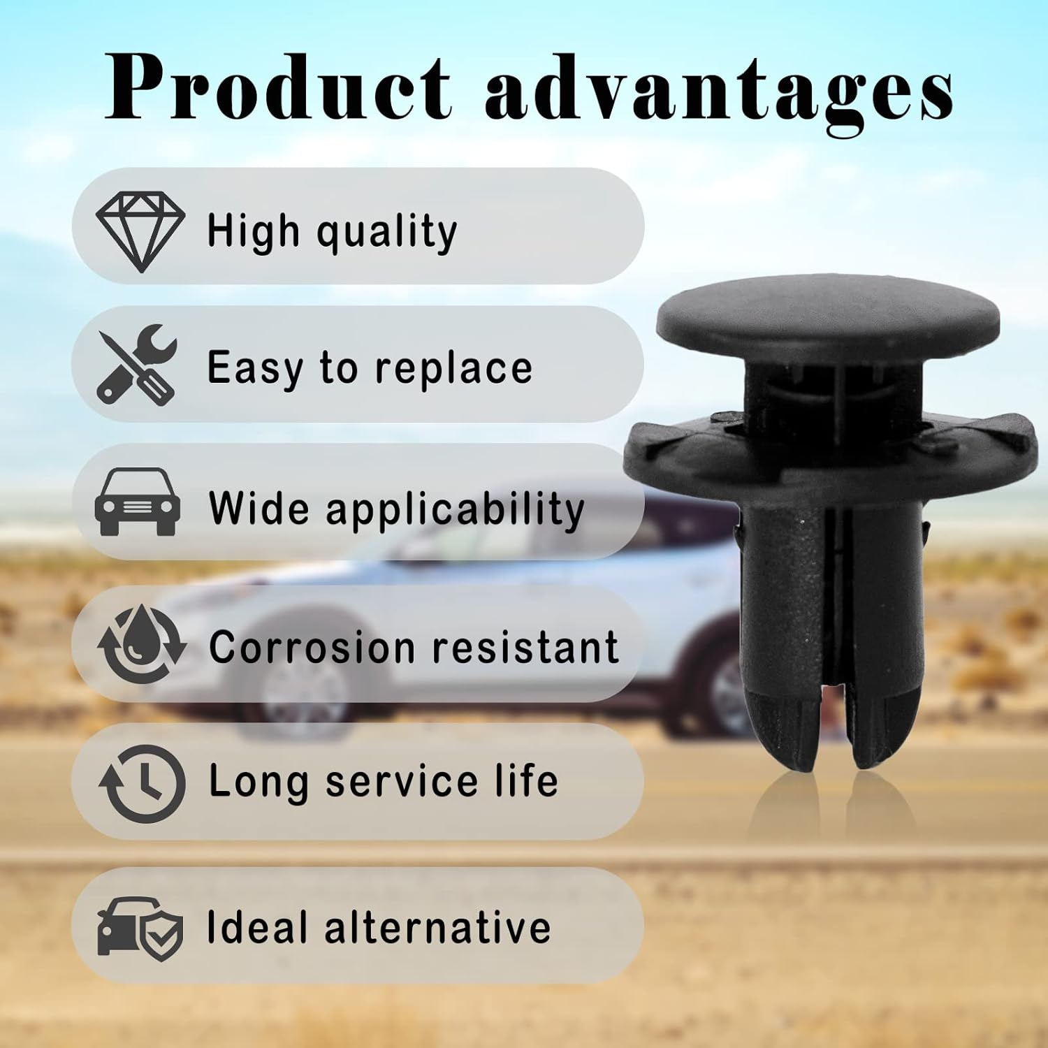 20Pcs Bumper Engine under Cover Fender Liner Fastener Push-Type Retainer Clip Compatible with Hyundai Kia Equus Genesis 86595-2T500 1420608250B image number 3